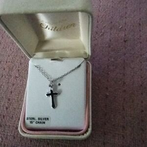 Silver Cross Pendant Necklace